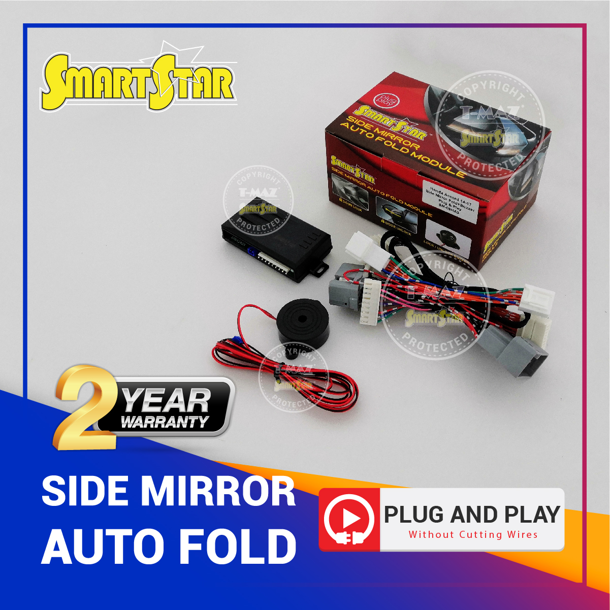 HONDA ACCORD 2014-2017 Side Mirror Auto Fold + Buzzer - Plug & Play