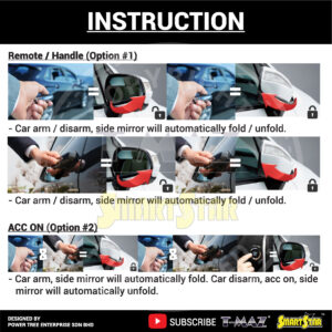 SMARTSTAR_PERODUA ARUZ 2019-2021 Side Mirror Auto Fold - Plug & Play - Image 5