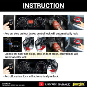 PERODUA AXIA G-SPEC 2017-2020 Side Mirror Auto Fold + Brake Lock System - Plug & Play - Image 6